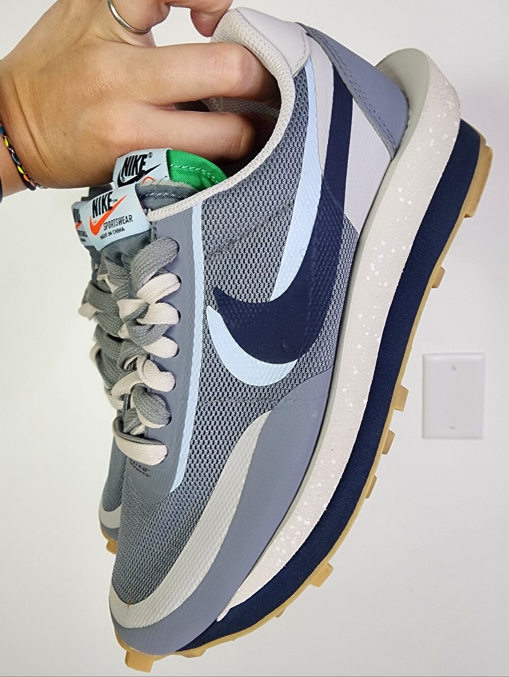 Women 7, Men 5.5, LDWaffle x sacai x CLOT Cool Grey $180.00 - Picture 3 of 8